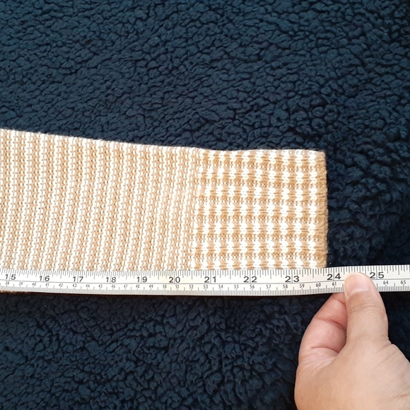 Merona Chunky Layering Tan/White striped Cardigan NWT - #802CP7 - Picture 6 of 9